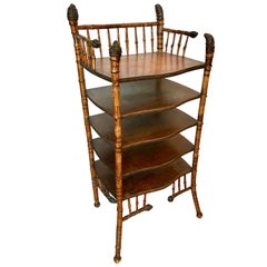 19th Century "Brighton" Bamboo 5-Shelf Stand
