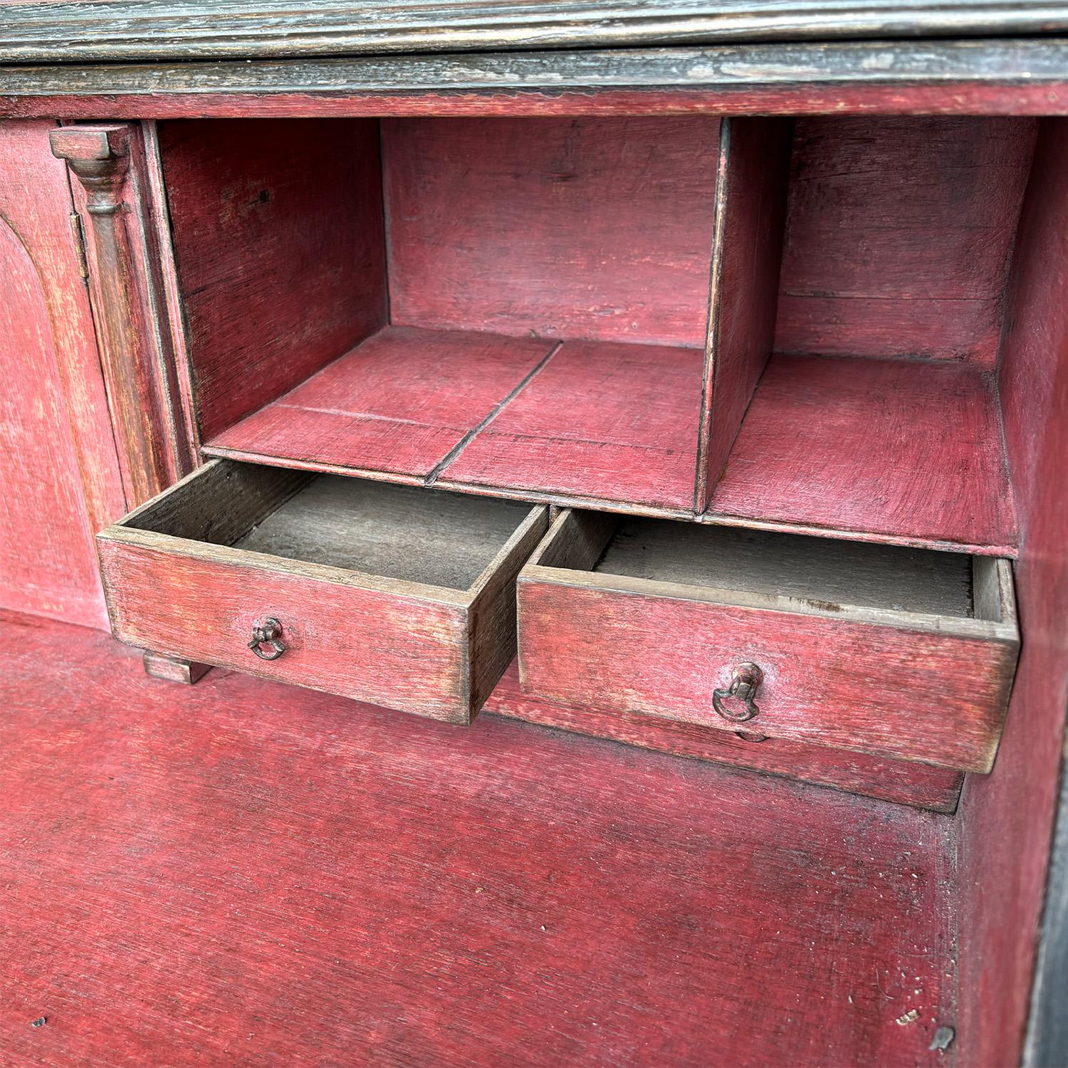 Antique British del 19° secolo, gabinetto da segretaria in pino a due parti in stile vittoriano in vendita 8
