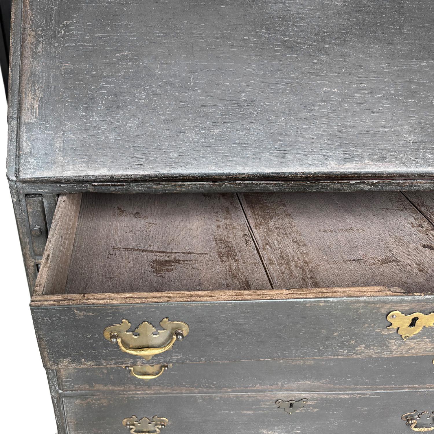 Antique British del 19° secolo, gabinetto da segretaria in pino a due parti in stile vittoriano in vendita 2