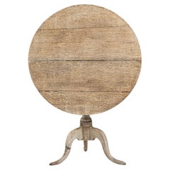 19th Century British Bleached Oak Wine Tasting Table