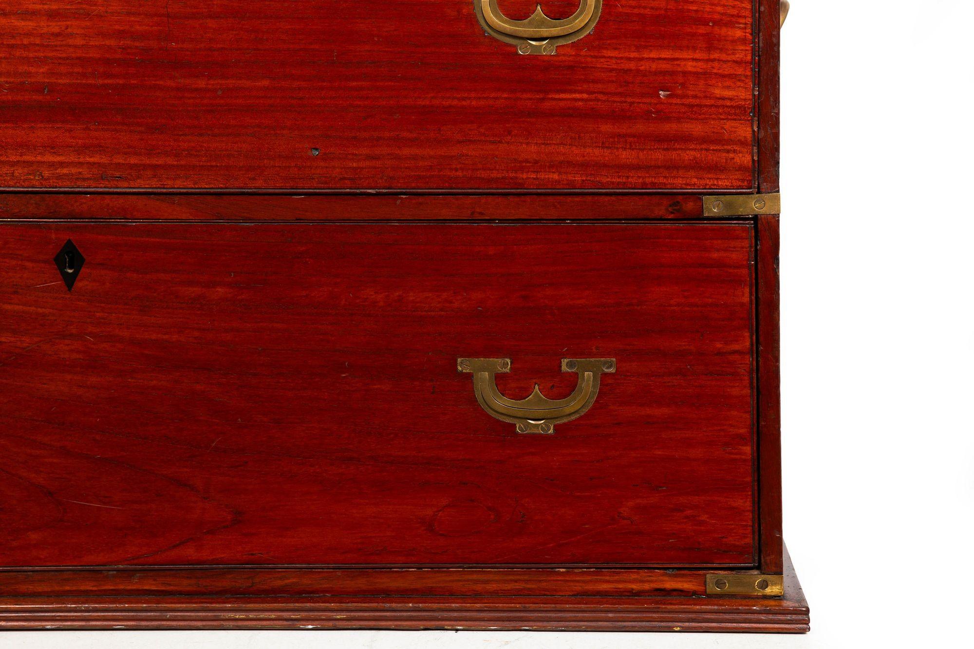 19th Century British Campaign Chest of Drawers For Sale 5