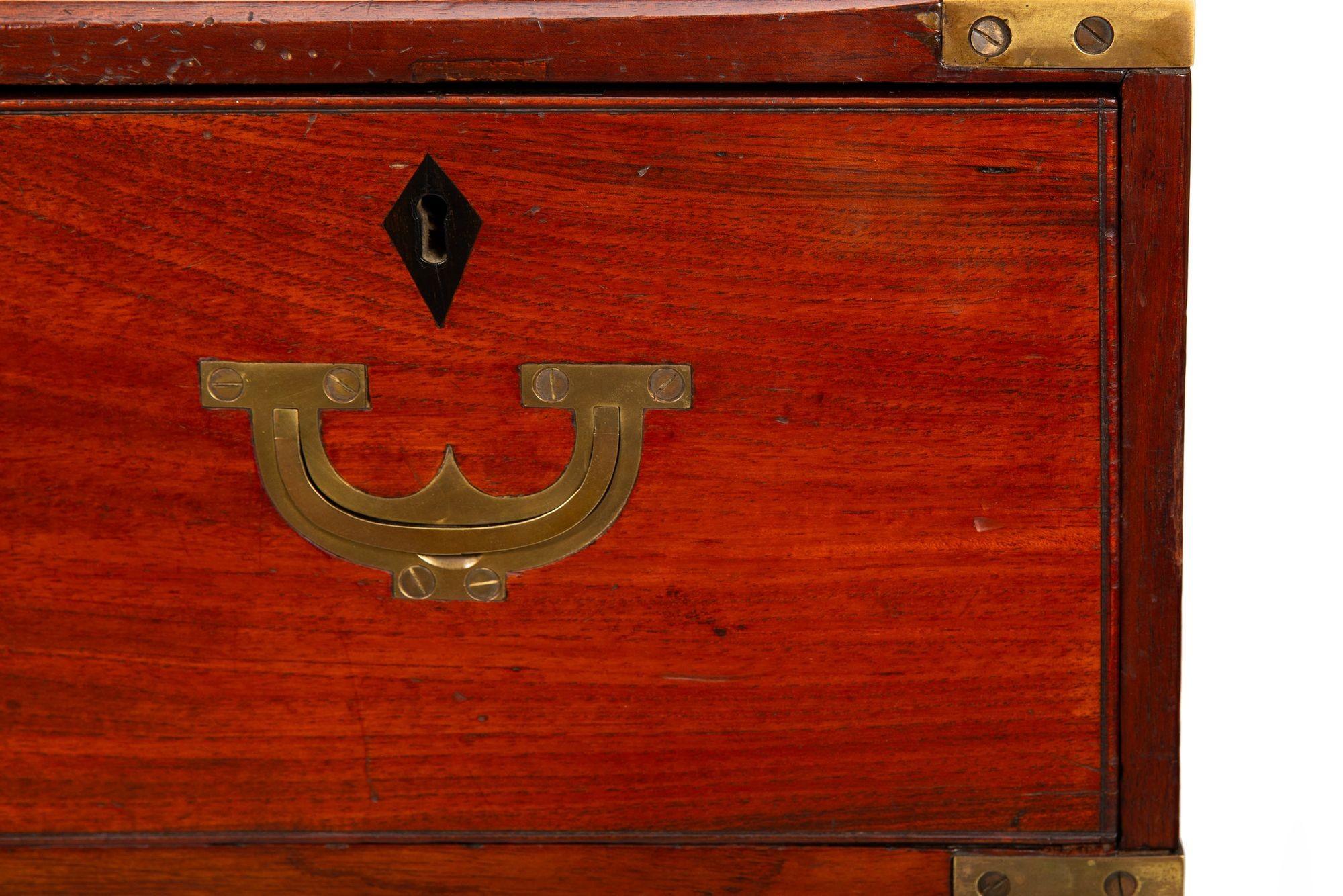 19th Century British Campaign Chest of Drawers For Sale 6