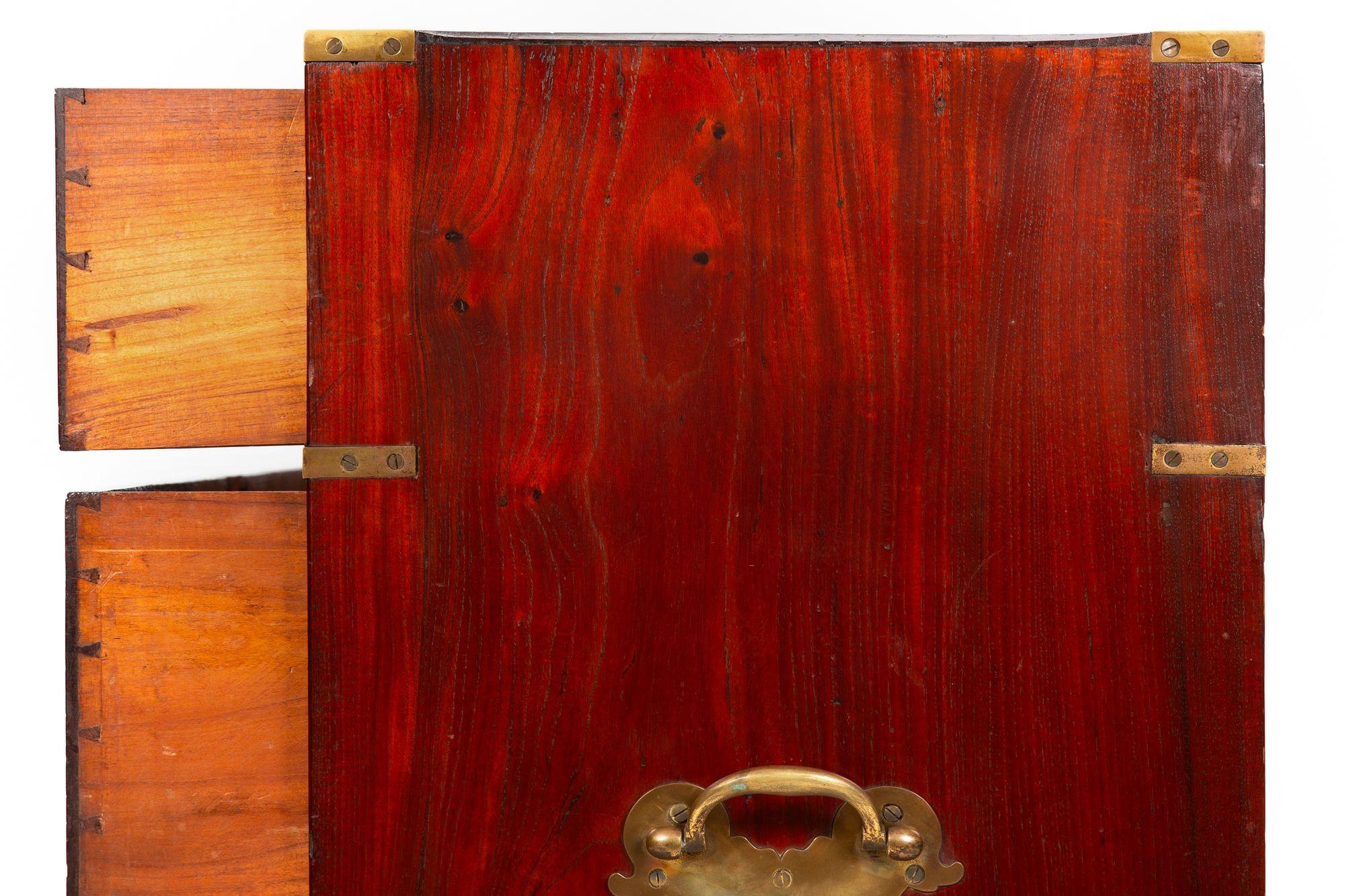 19th Century British Campaign Chest of Drawers For Sale 7