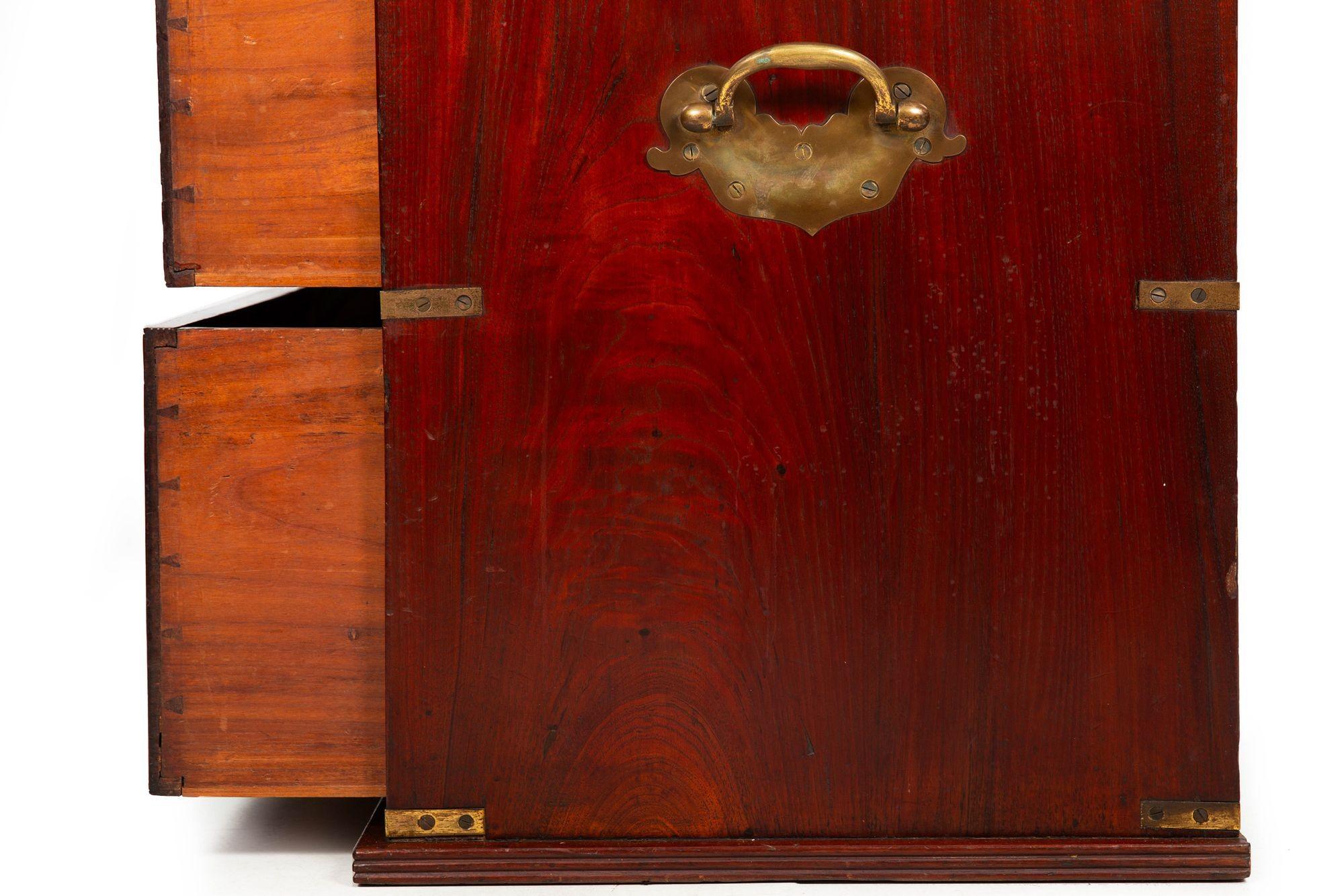 19th Century British Campaign Chest of Drawers For Sale 11