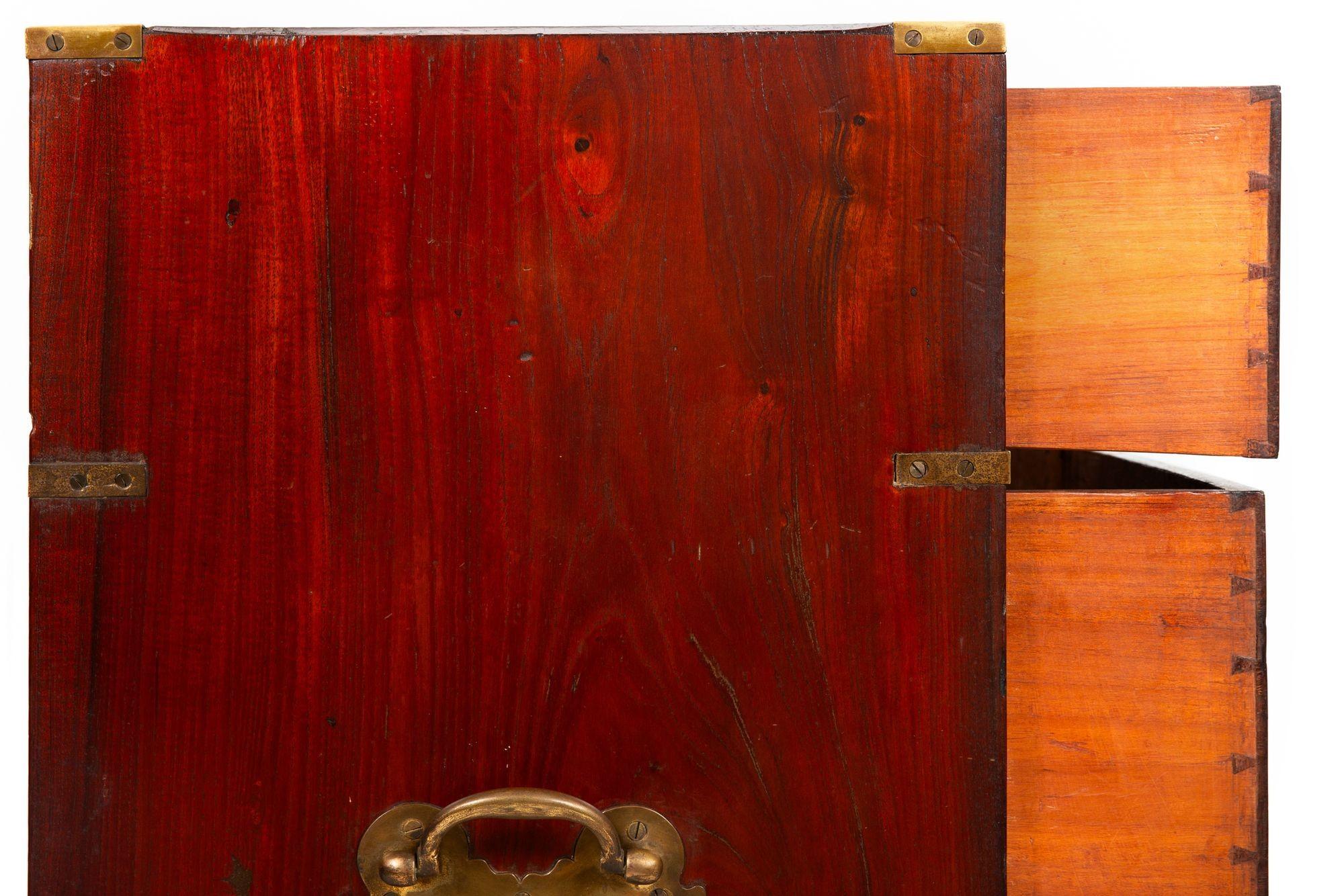 19th Century British Campaign Chest of Drawers For Sale 13