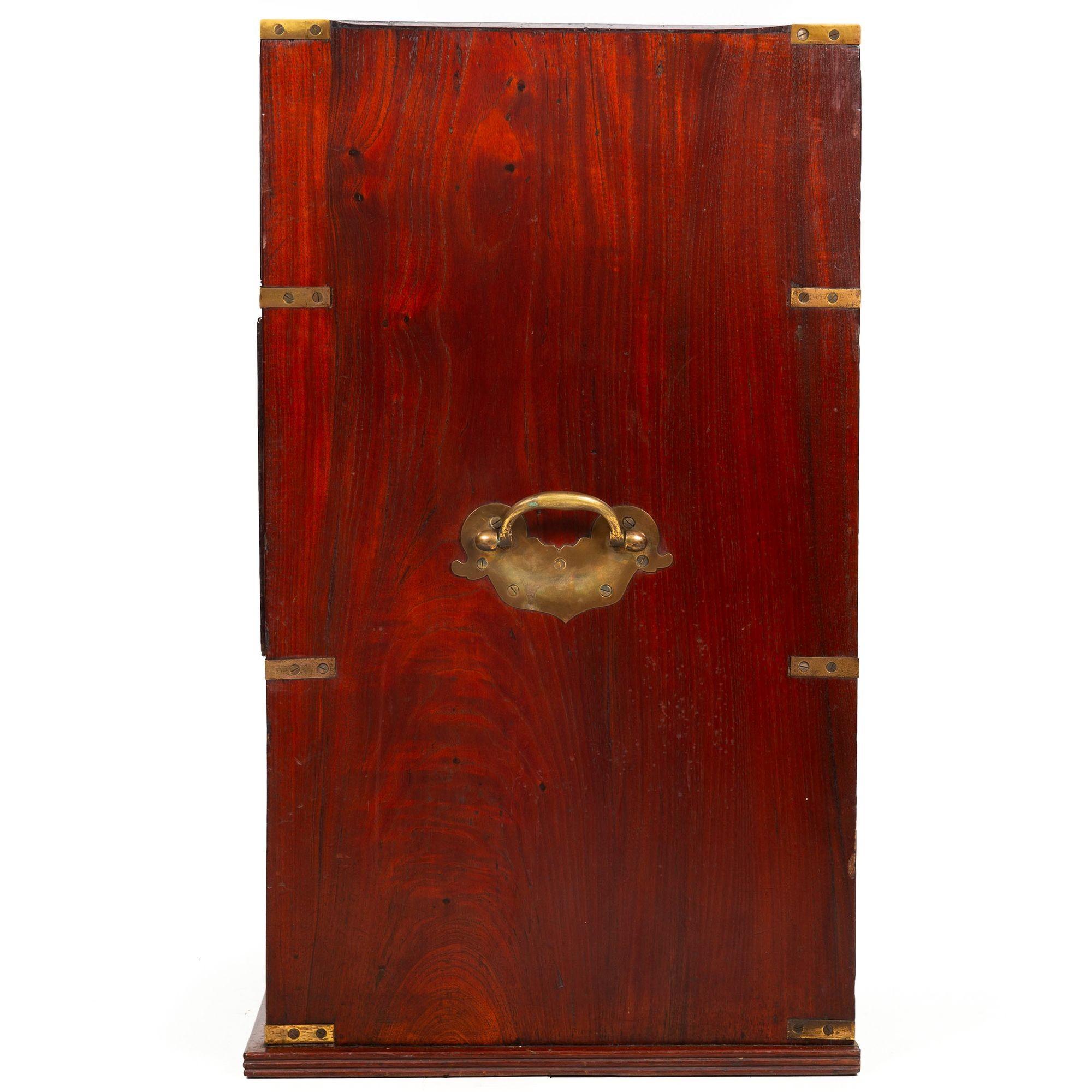 Chinese 19th Century British Campaign Chest of Drawers For Sale