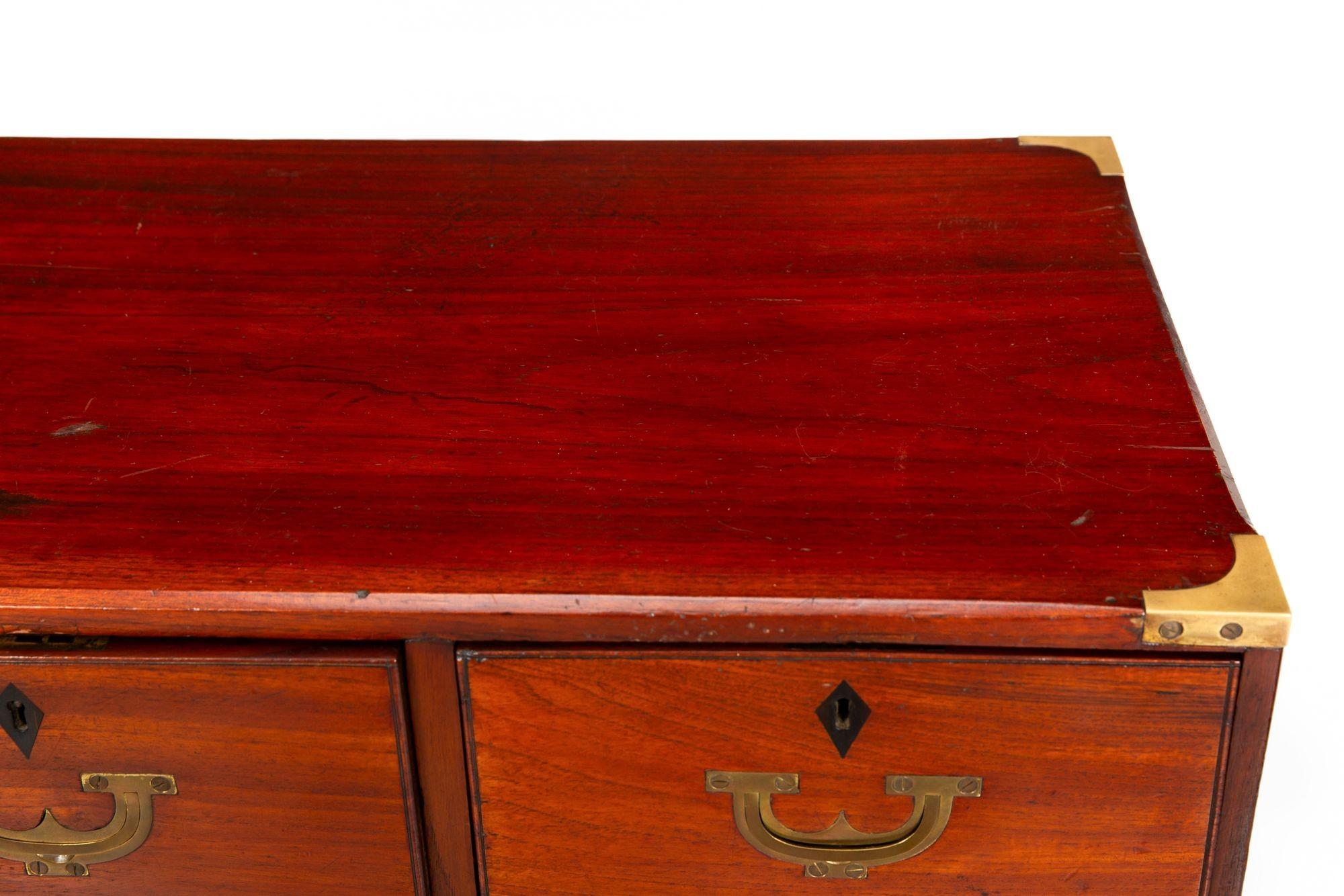 19th Century British Campaign Chest of Drawers For Sale 1