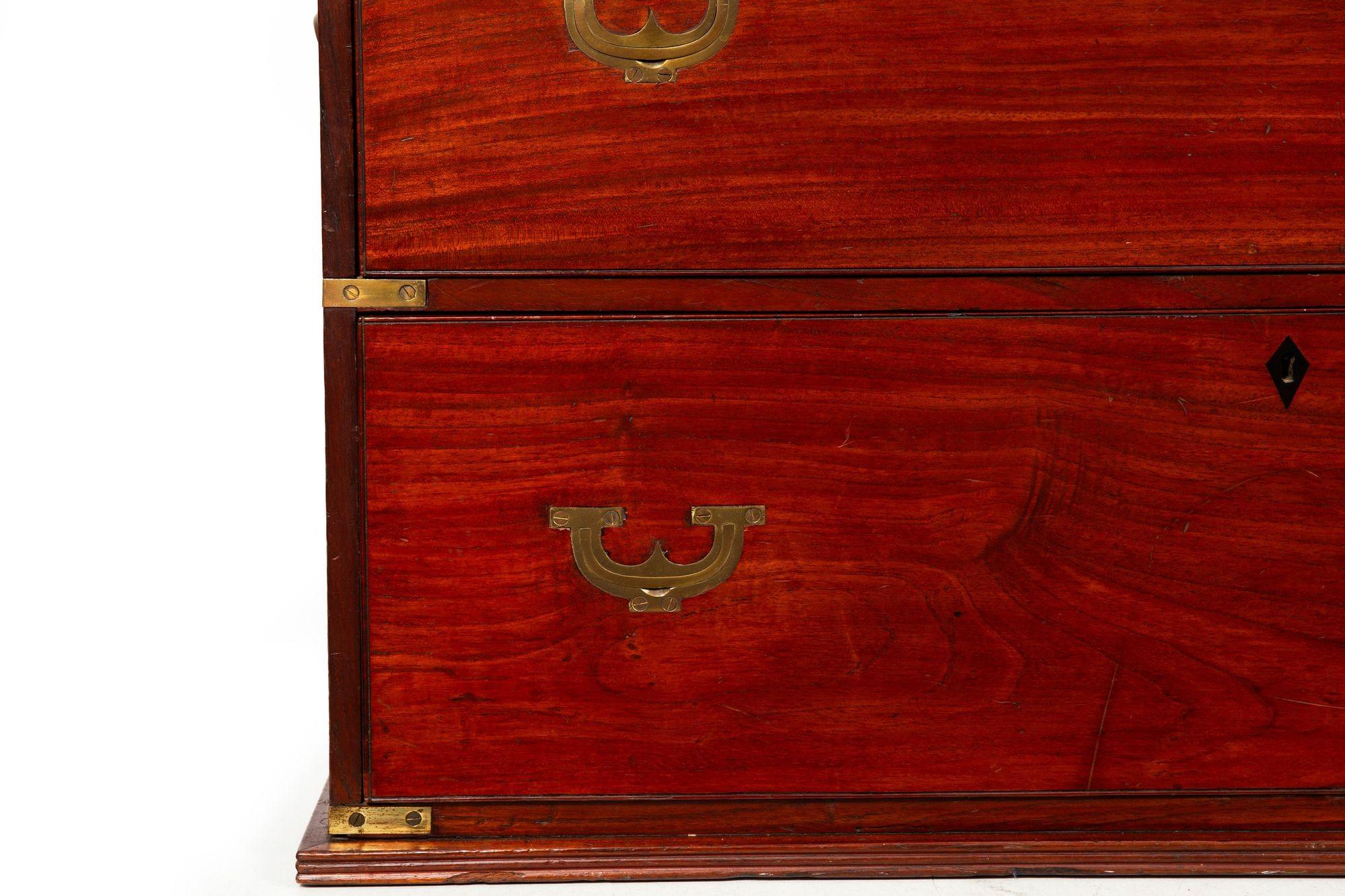 19th Century British Campaign Chest of Drawers For Sale 4