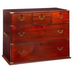 19th Century British Campaign Chest of Drawers