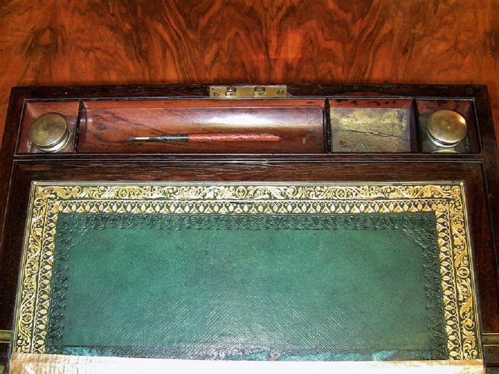 19th Century British Campaign Writing Slope with Mop Inlay 2