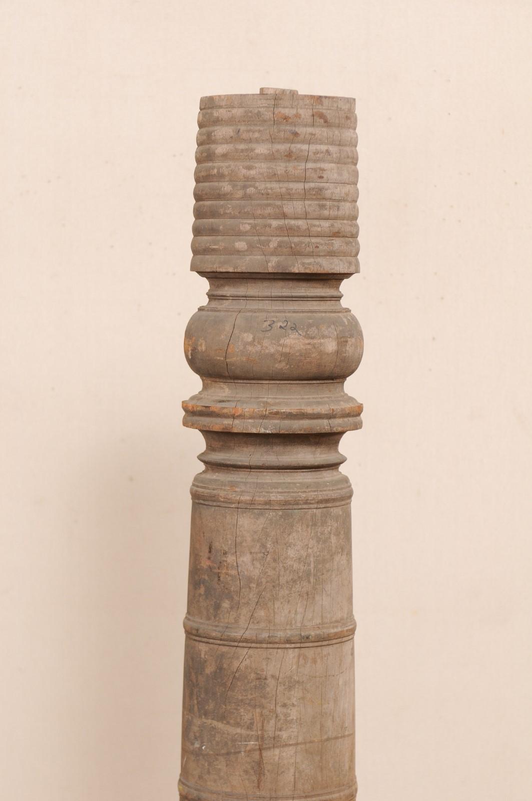 19th Century British Colonial Architectural Column on Stand In Good Condition In Atlanta, GA