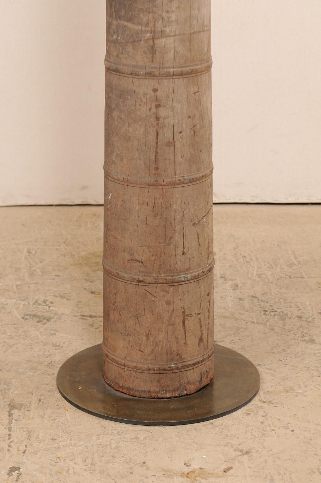 Iron 19th Century British Colonial Architectural Column on Stand