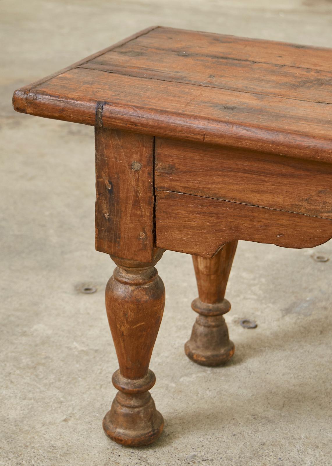 19th Century British Colonial Hardwood Low Table or Bench 8