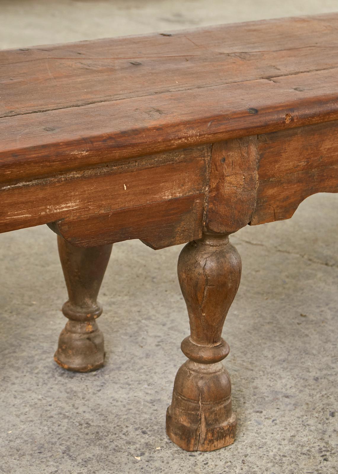 19th Century British Colonial Hardwood Low Table or Bench 9