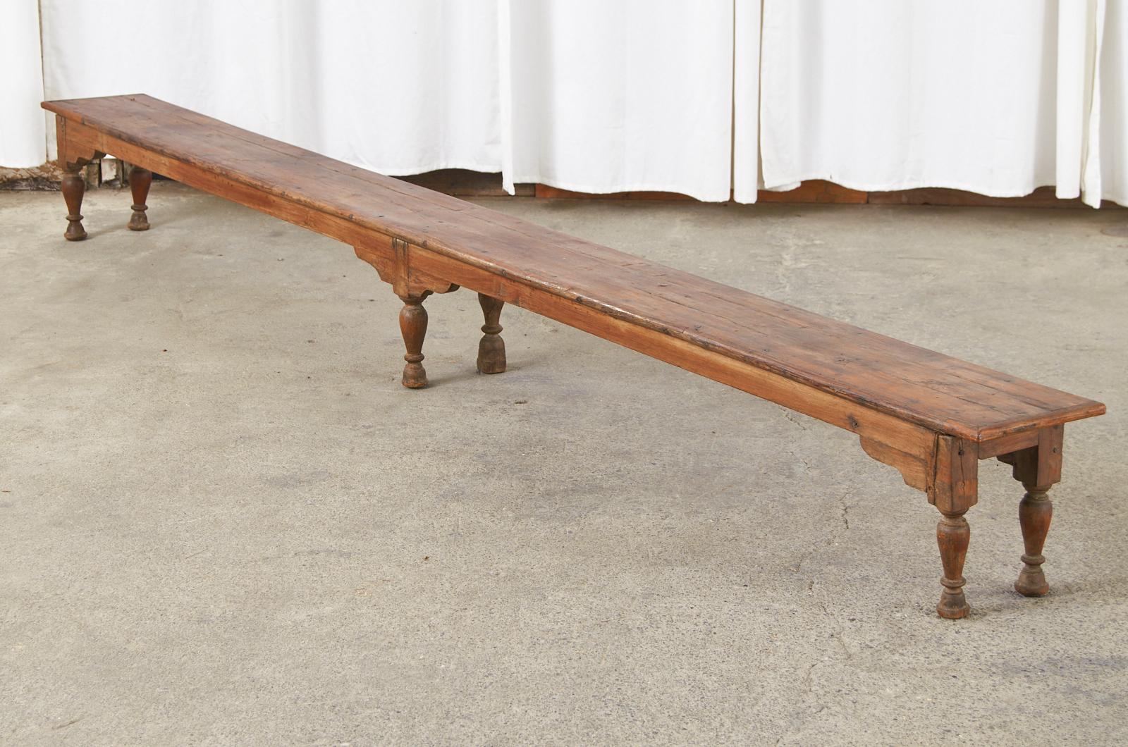 19th Century British Colonial Hardwood Low Table or Bench In Distressed Condition In Rio Vista, CA
