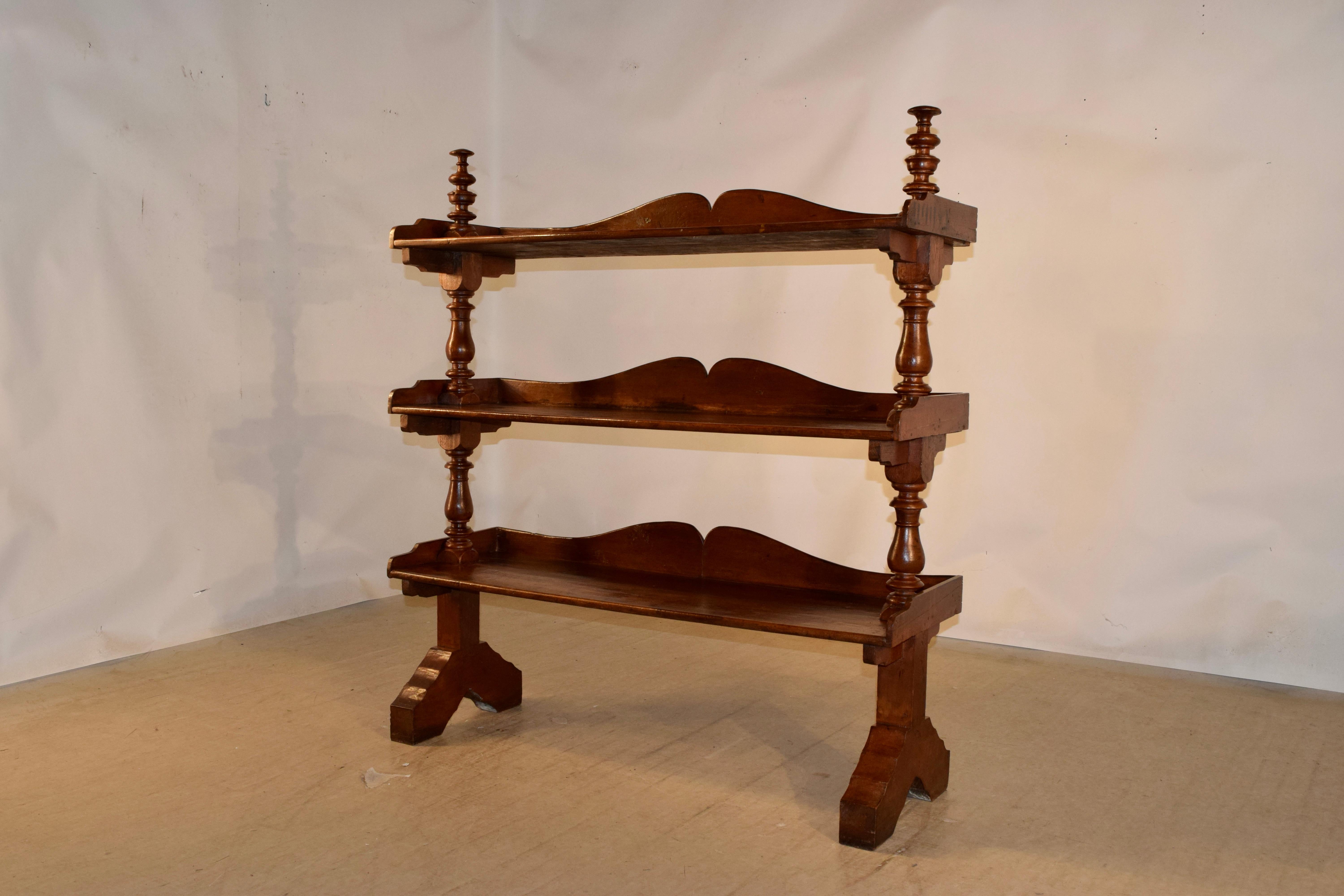 Turned 19th Century British Colonial Shelf For Sale