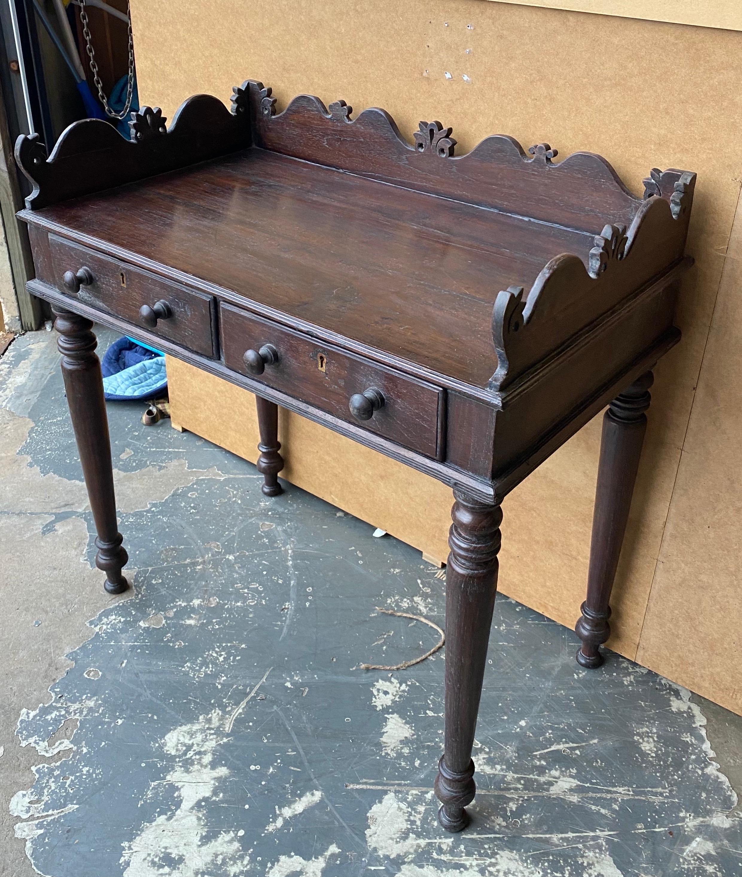 british colonial console table