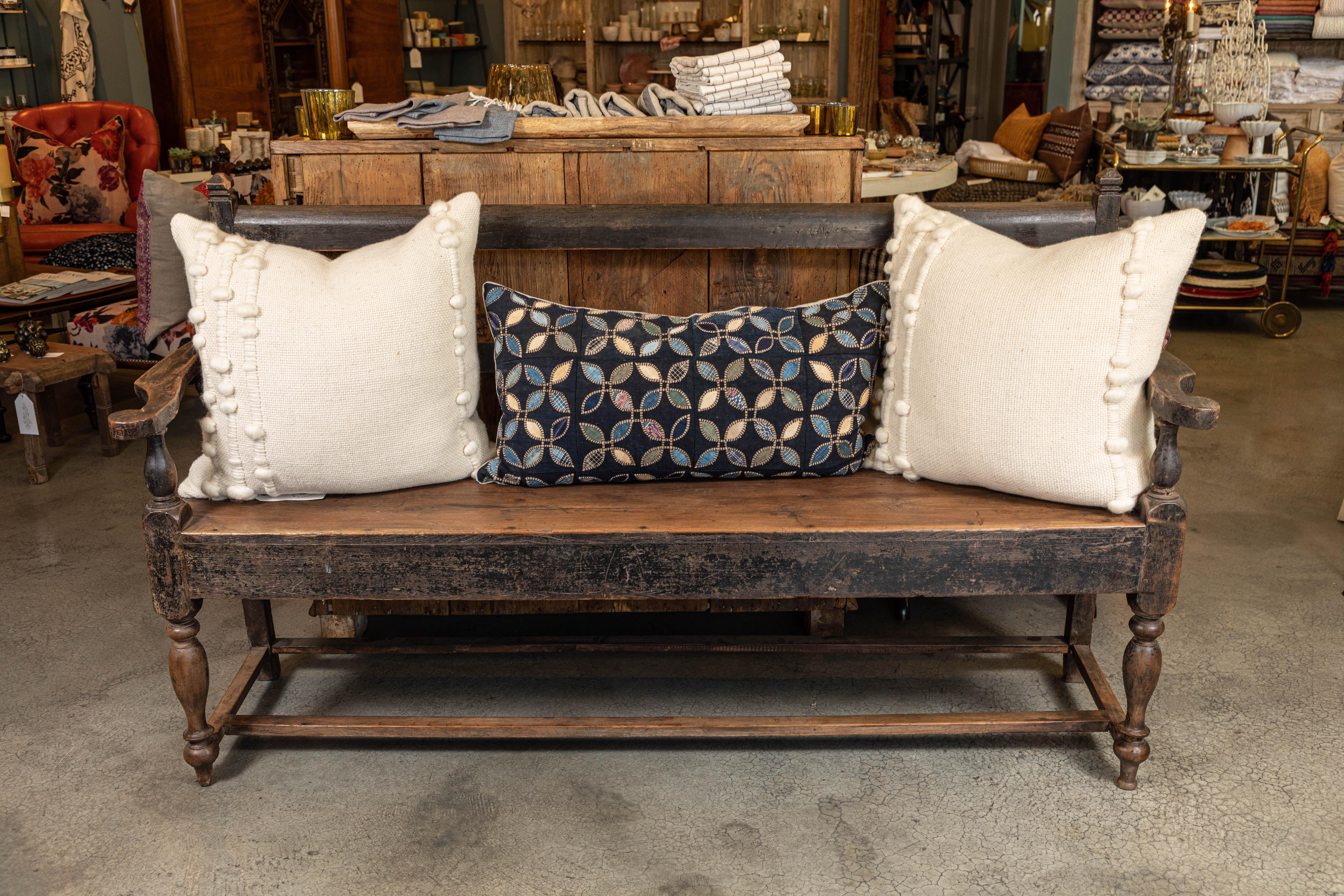 19th Century British Colonial Teak Bench 6