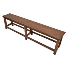 19th Century British Colonial Teak Bench, India, circa 1895