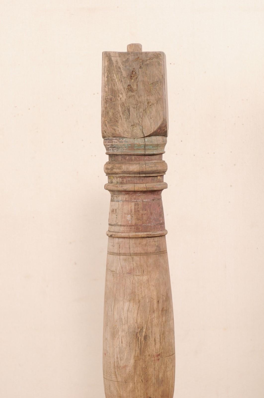 19th Century British Colonial Wood Column 3