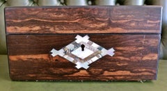 19th Century British Coromandel and Inlaid Dressing Table Box