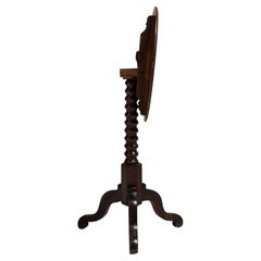 19th Century British Dark Brown Victorian Tripod Table