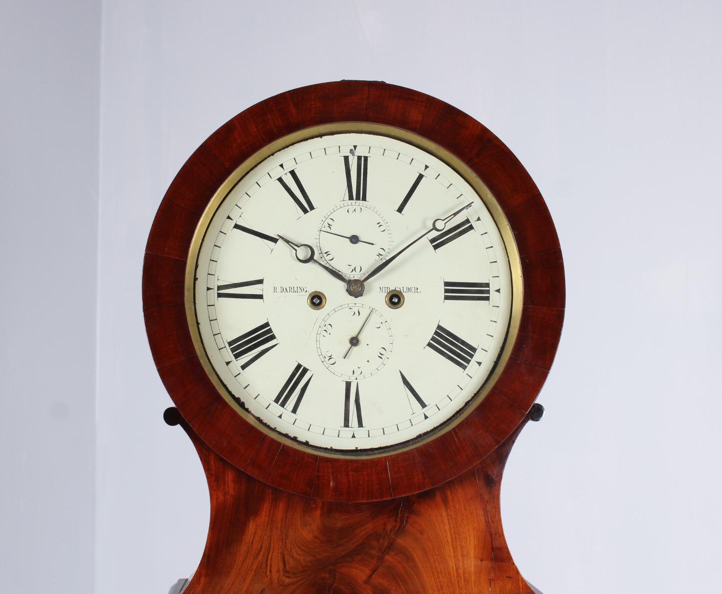 Regency 19th Century British Grandfather Clock, Longcase, Mahogany, Scotland circa 1825