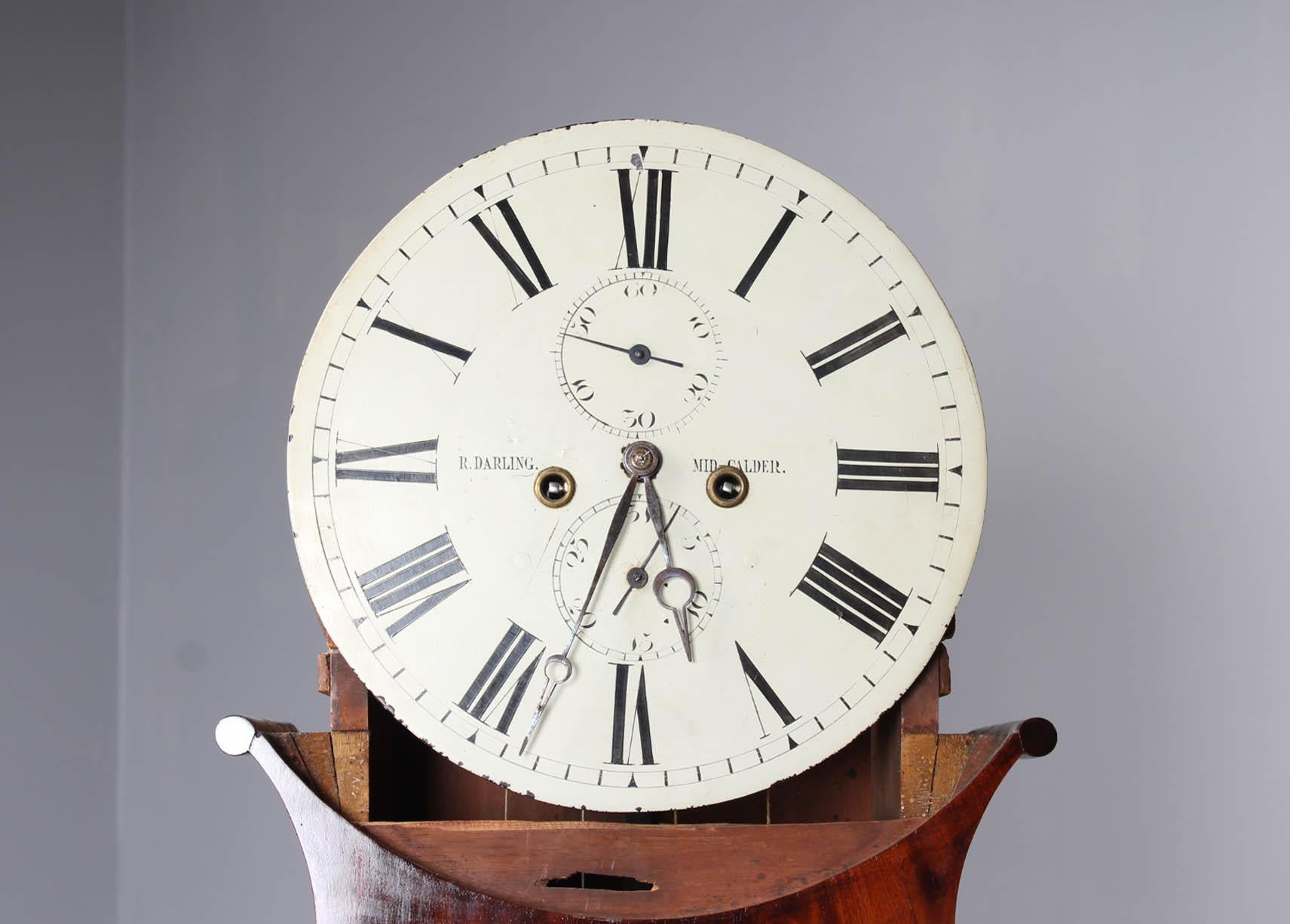 19th Century British Grandfather Clock, Longcase, Mahogany, Scotland circa 1825 In Good Condition In Greven, DE