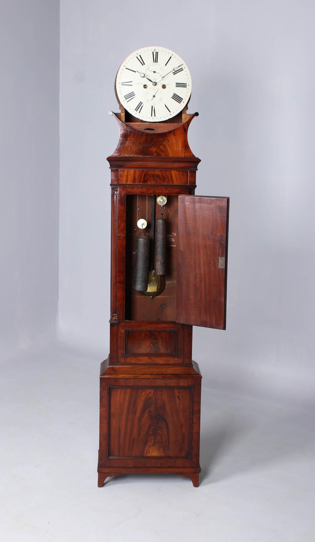 Early 19th Century 19th Century British Grandfather Clock, Longcase, Mahogany, Scotland circa 1825
