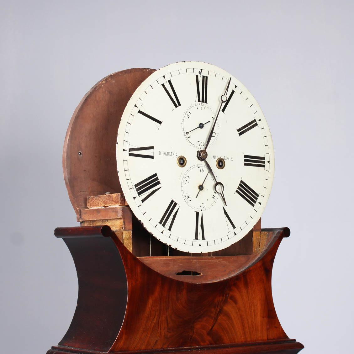 19th Century British Grandfather Clock, Longcase, Mahogany, Scotland circa 1825 1