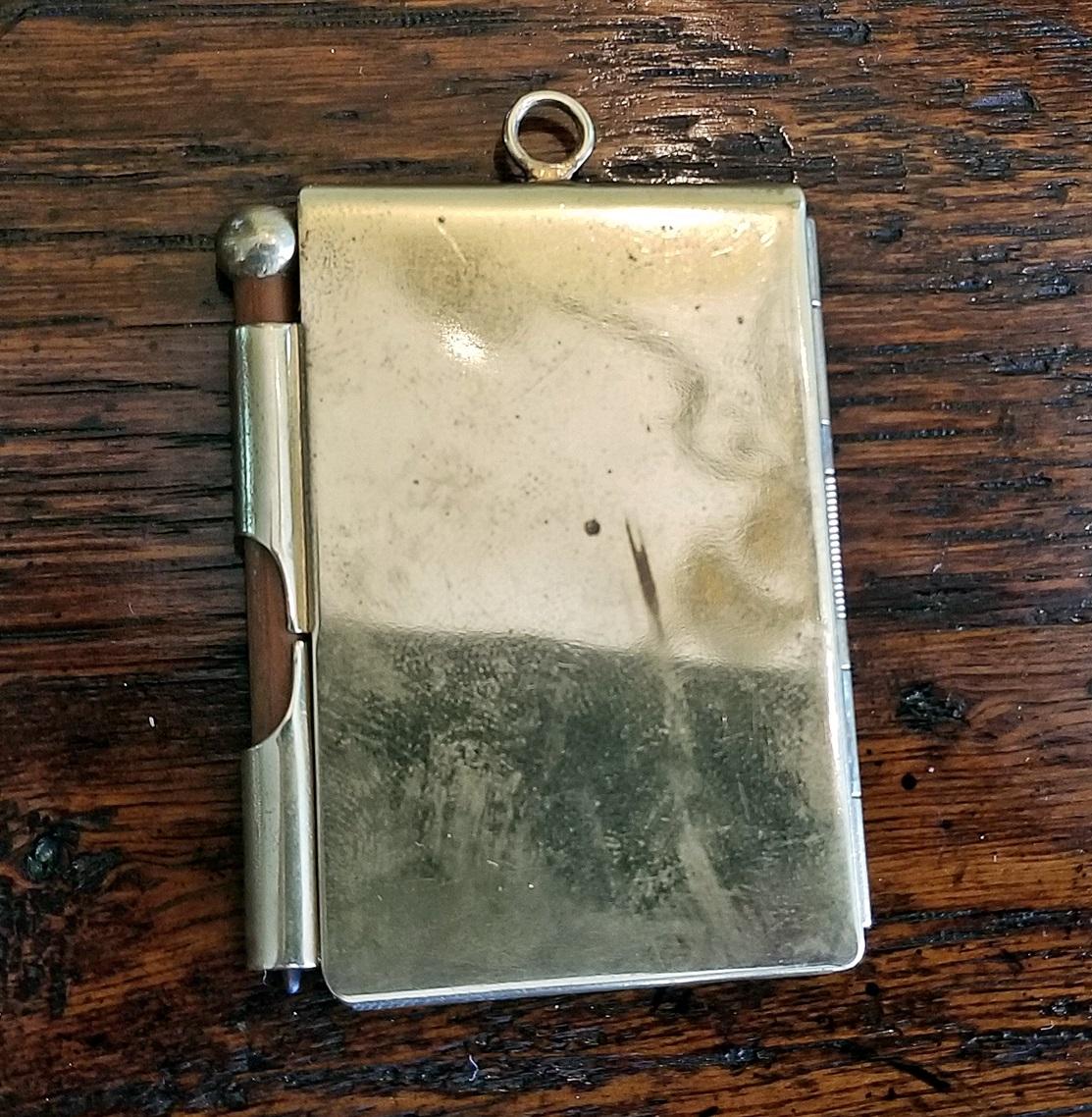 High Victorian 19th Century British Ladies Brass Pocket Notebook