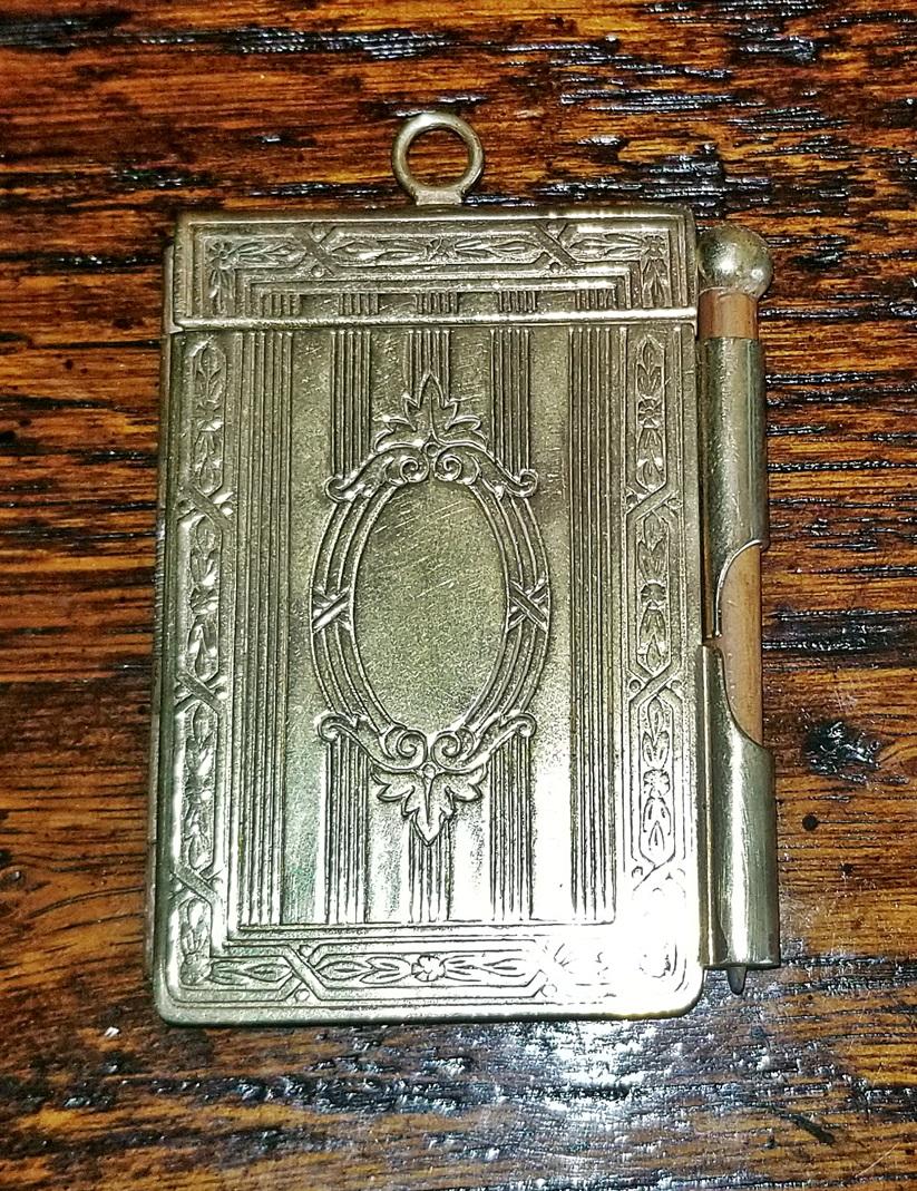 English 19th Century British Ladies Brass Pocket Notebook