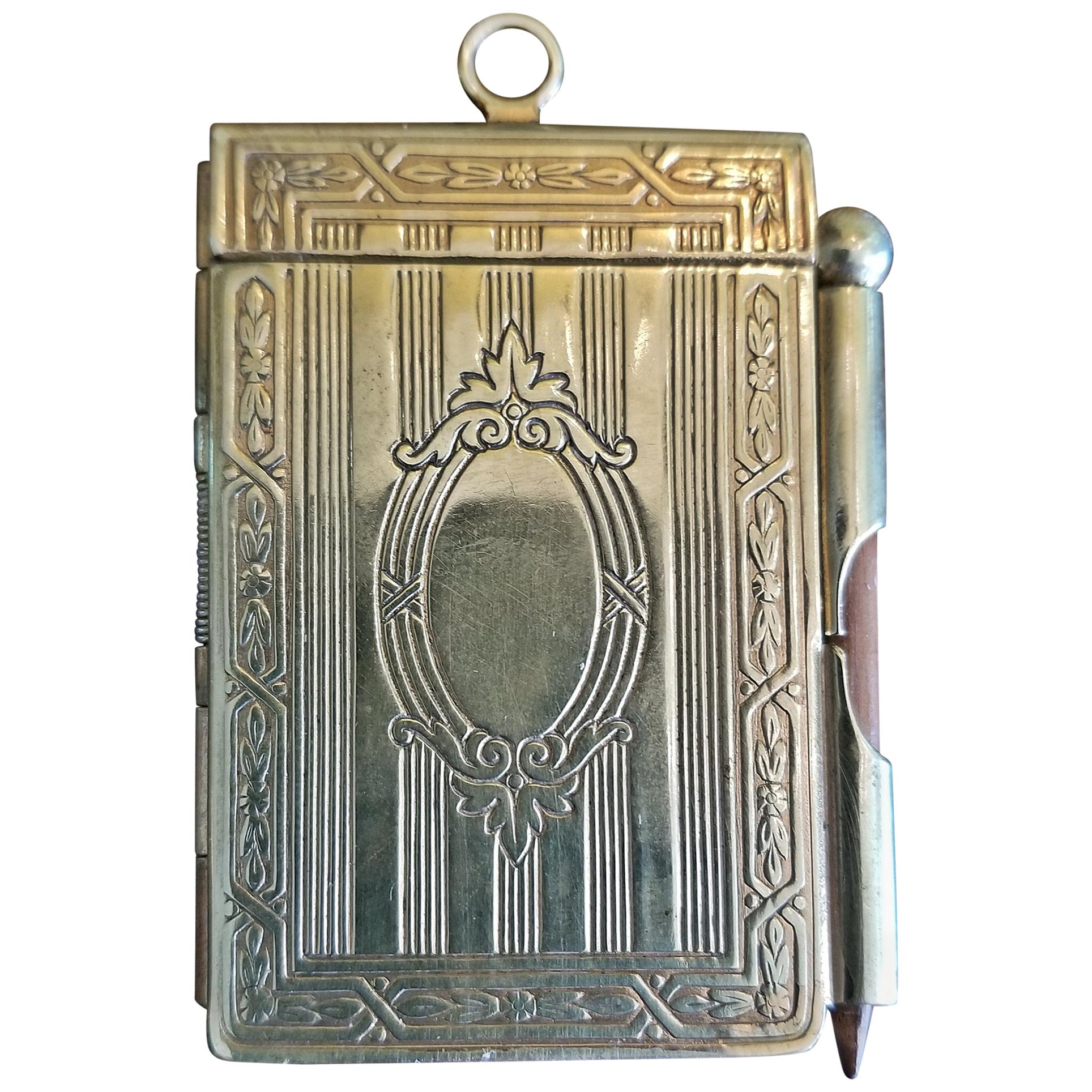 19th Century British Ladies Brass Pocket Notebook