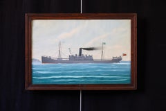 19th Century British Merchant Steamship Painting