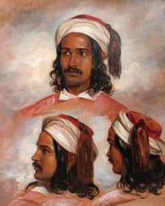 19th Century English Oil Portrait of an Oriental Youth