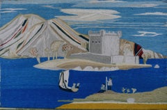 19th Century British Sailor's Woolwork of Riverscape