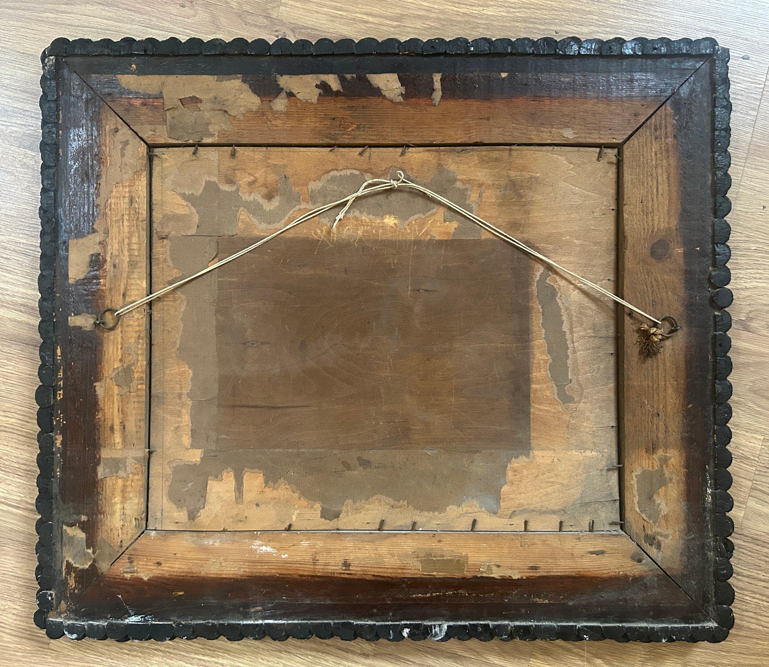 19th Century British Sailors Woolwork Royal Coat of Arms in Folk Art Frame For Sale 11
