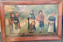 Arte popular británico del siglo XIX, Cantantes cantando sobre Napoleón en un paisaje