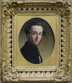 Self Portrait, 19th Century Pre-Raphaelite Oil Painting