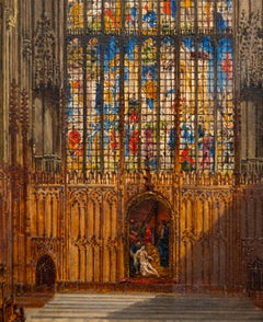 Kings College Chapel Cambridge University, 19th Century British School