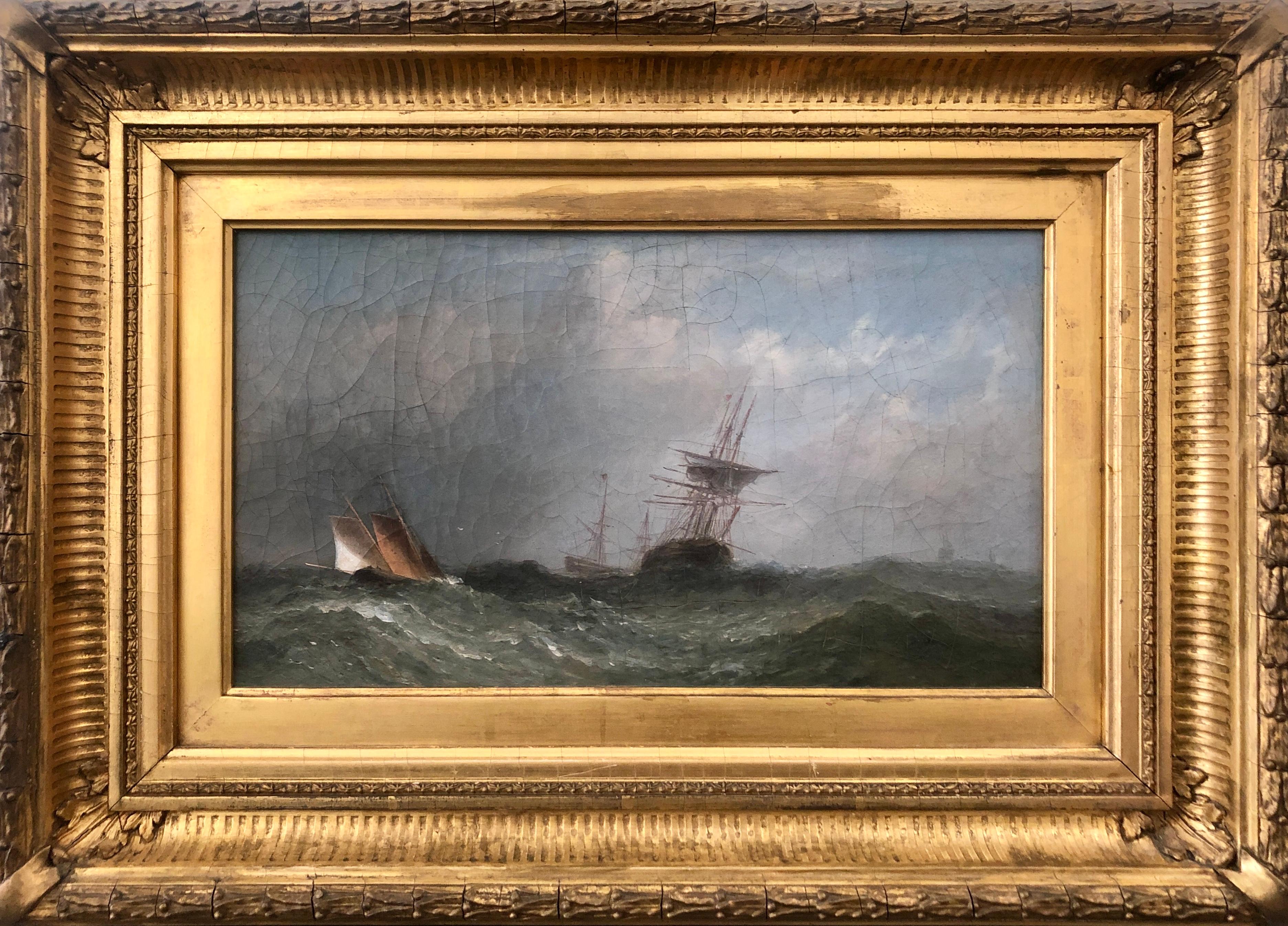 Pair of Marine Paintings For Sale 1