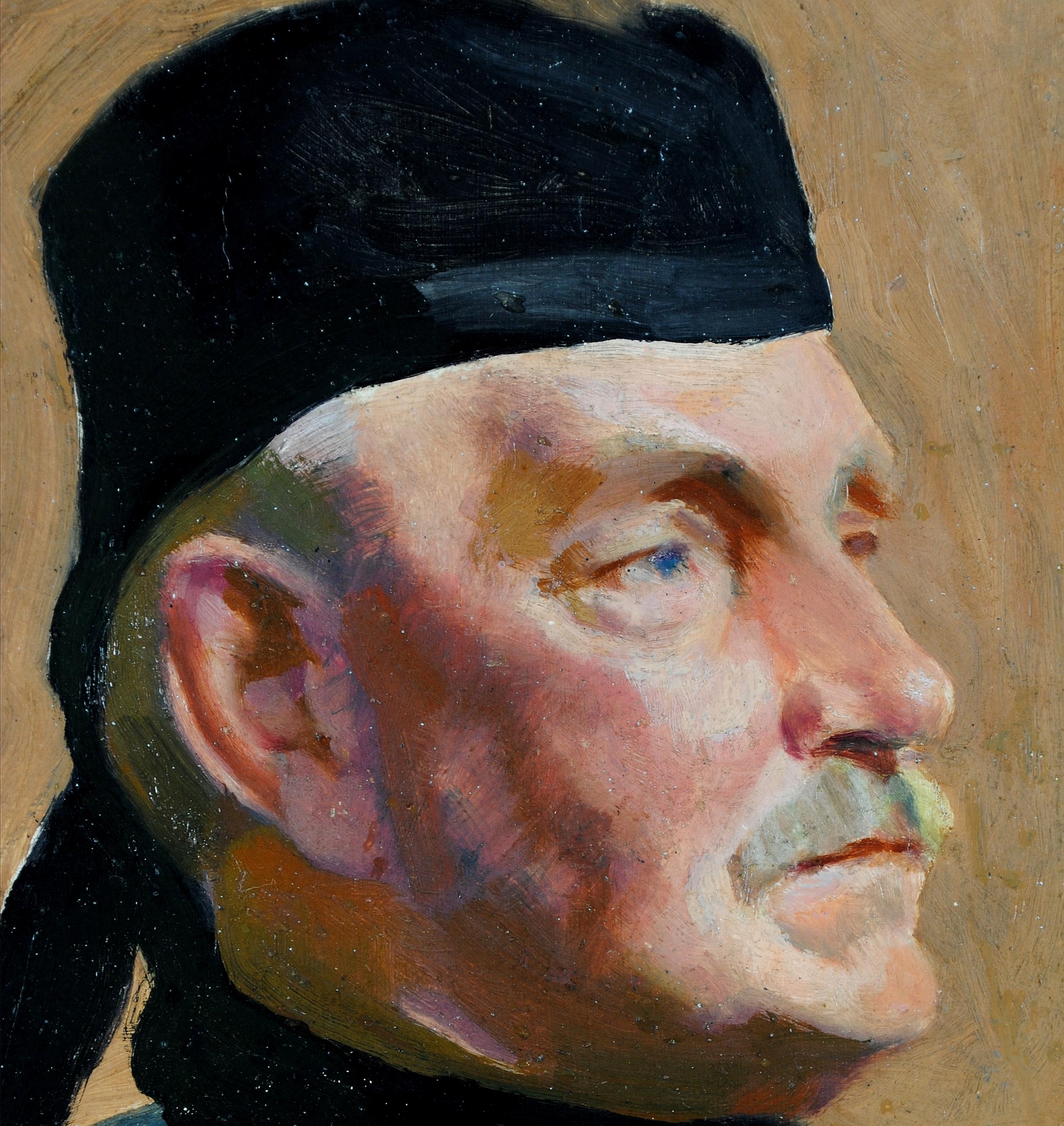 Portrait of an Officer - Antique British Army Military Oil on Board Painting 2