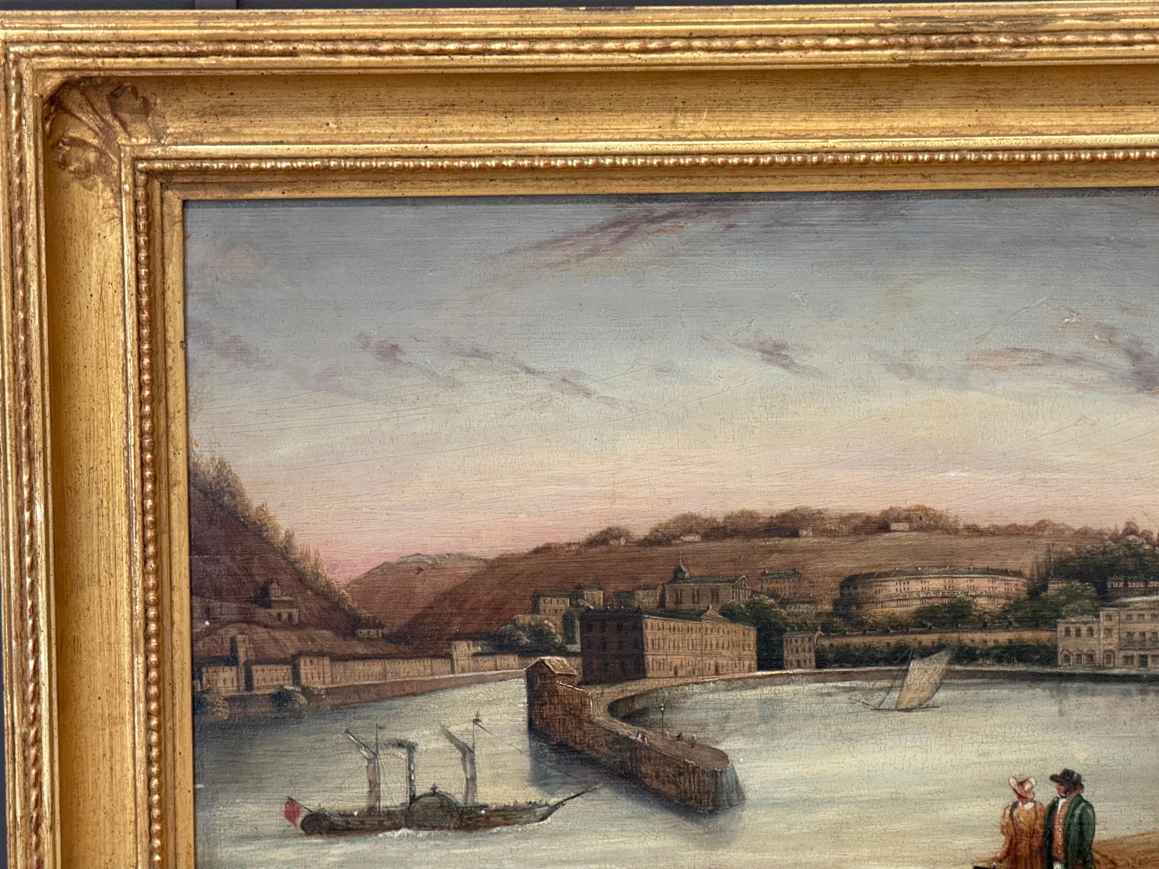 Peinture à l'huile sur panneau de l'école britannique du XIXe siècle 