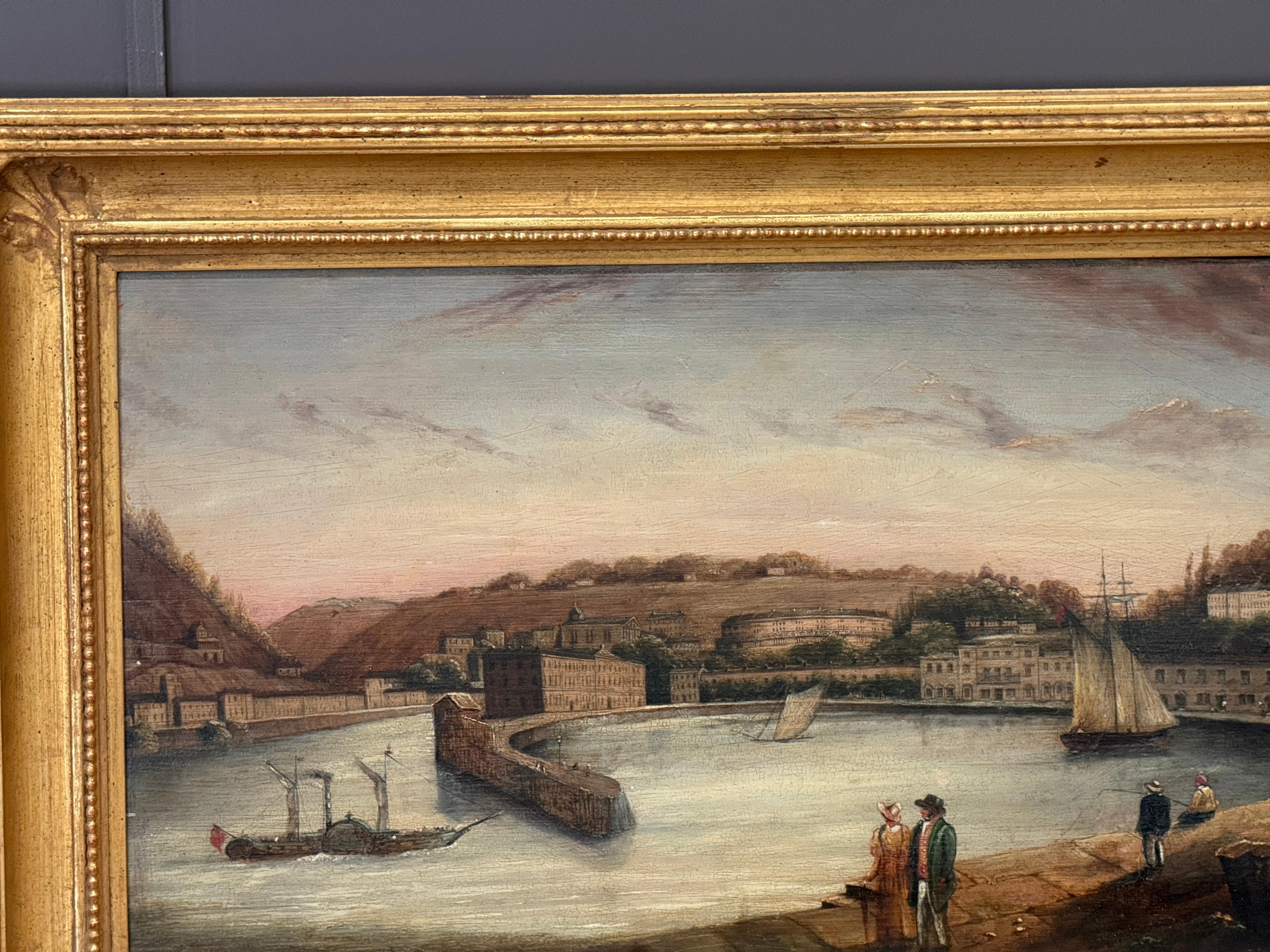 Peinture à l'huile sur panneau de l'école britannique du XIXe siècle 