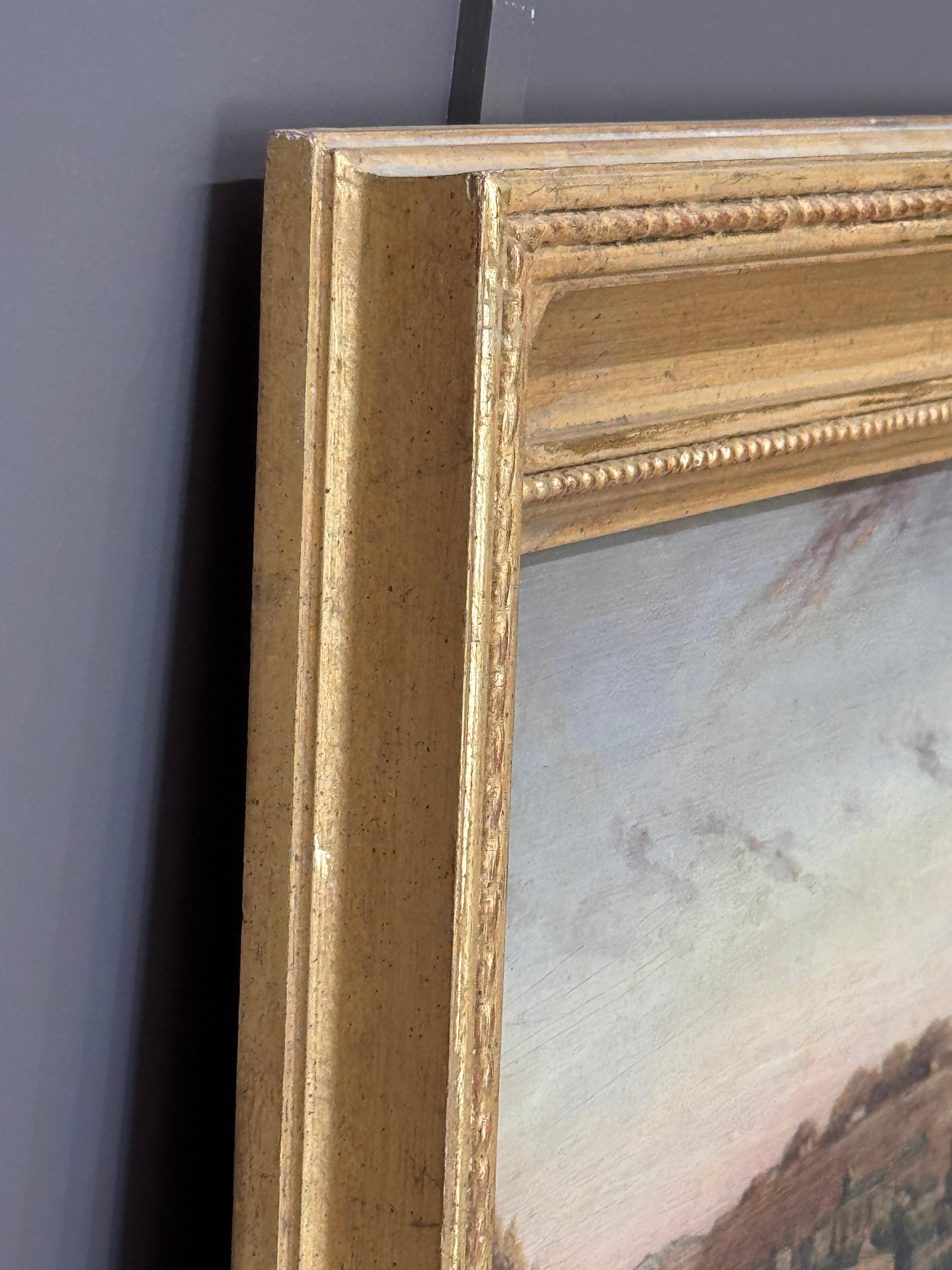 Peinture à l'huile sur panneau de l'école britannique du XIXe siècle 