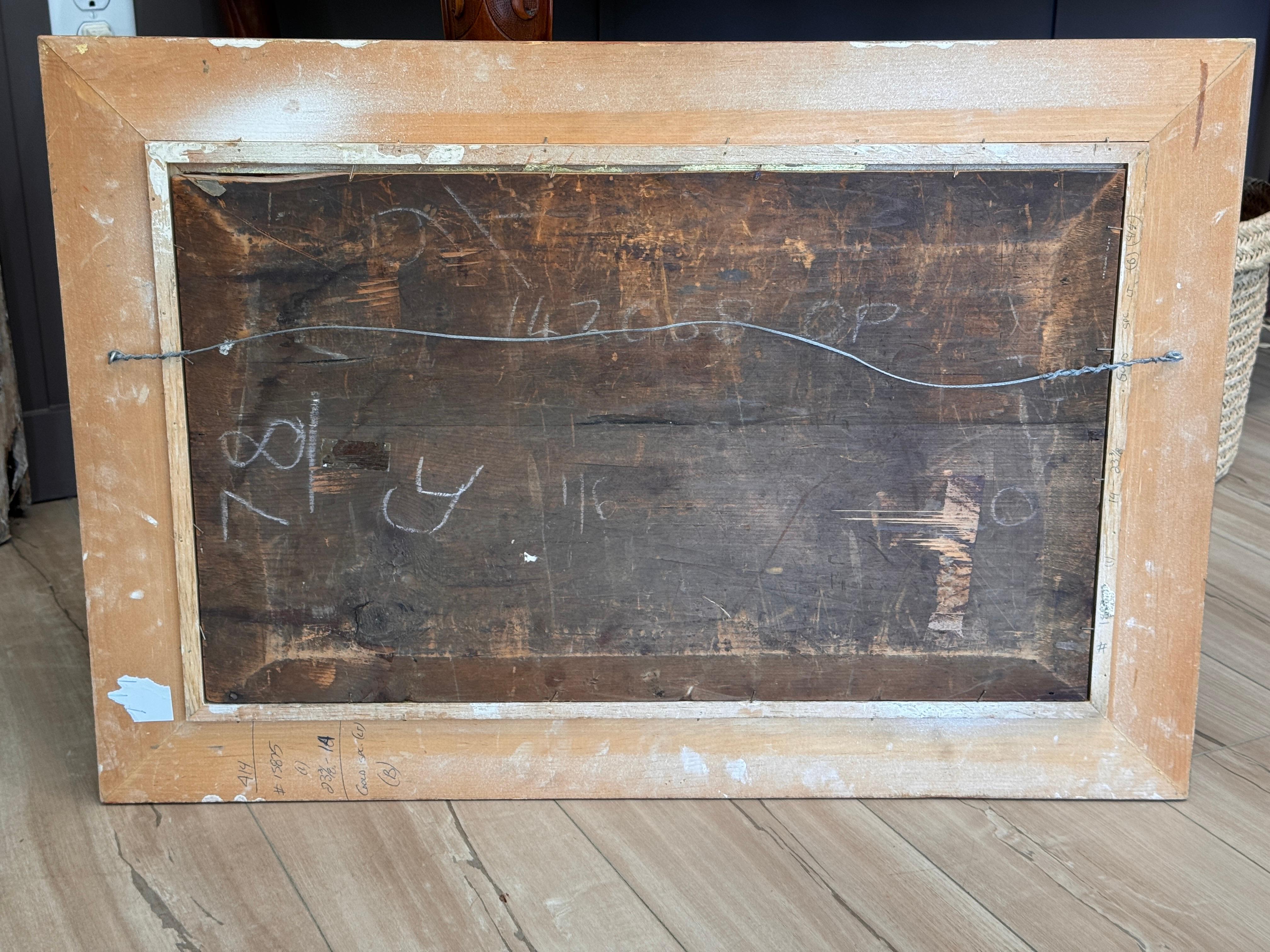 Peinture à l'huile sur panneau de l'école britannique du XIXe siècle 