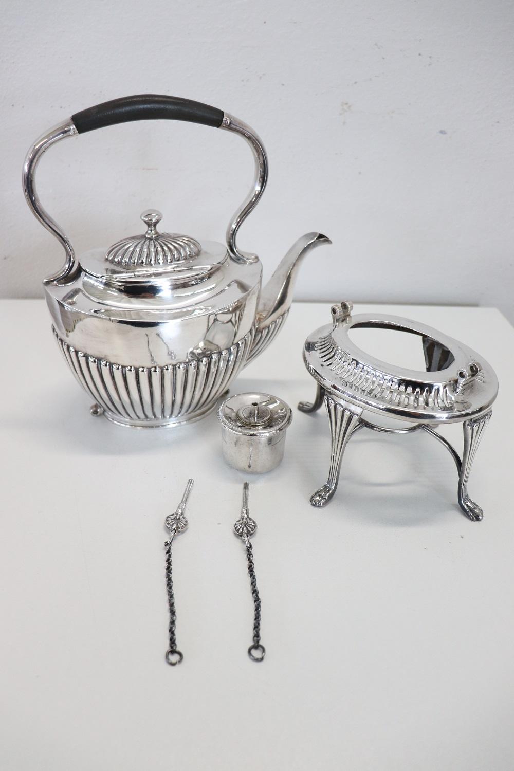 19th Century British Silver Plate Teapot 4