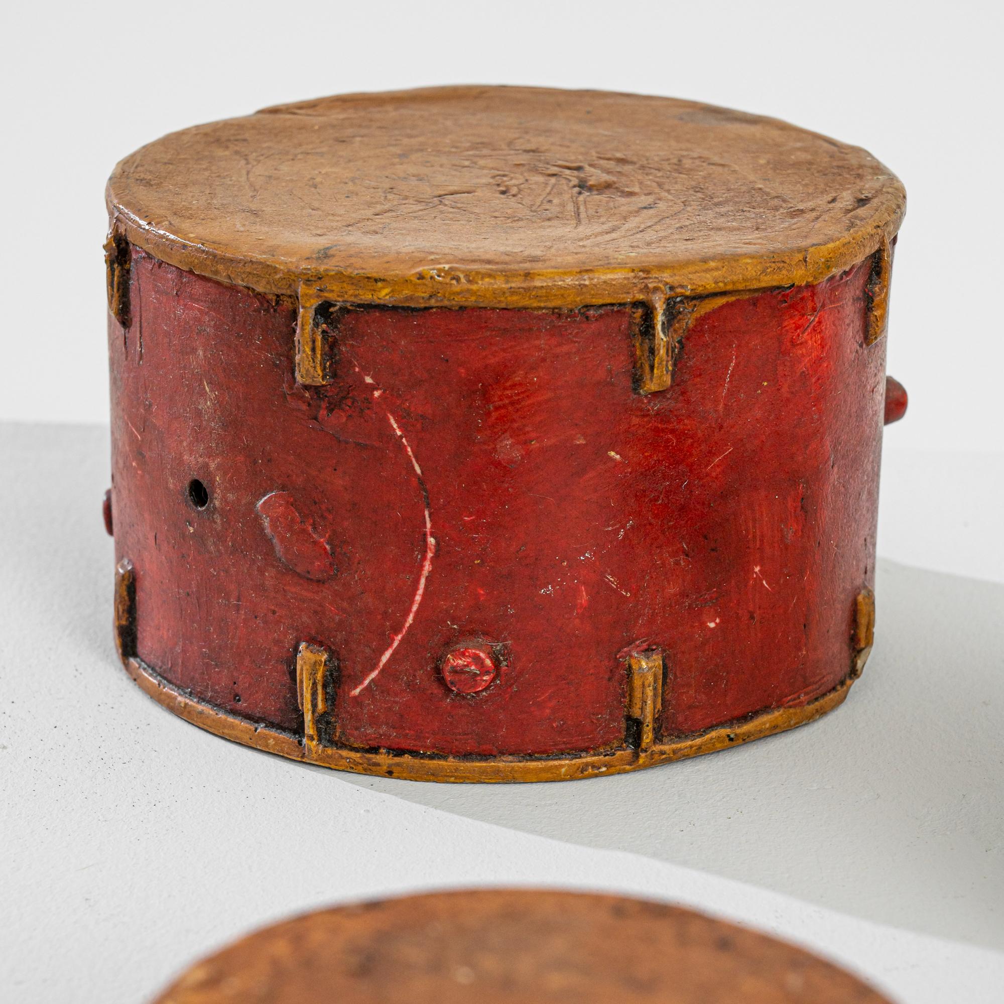 XIXe siècle Décoration de tambours britannique en terre cuite du 19ème siècle, lot de 4 en vente