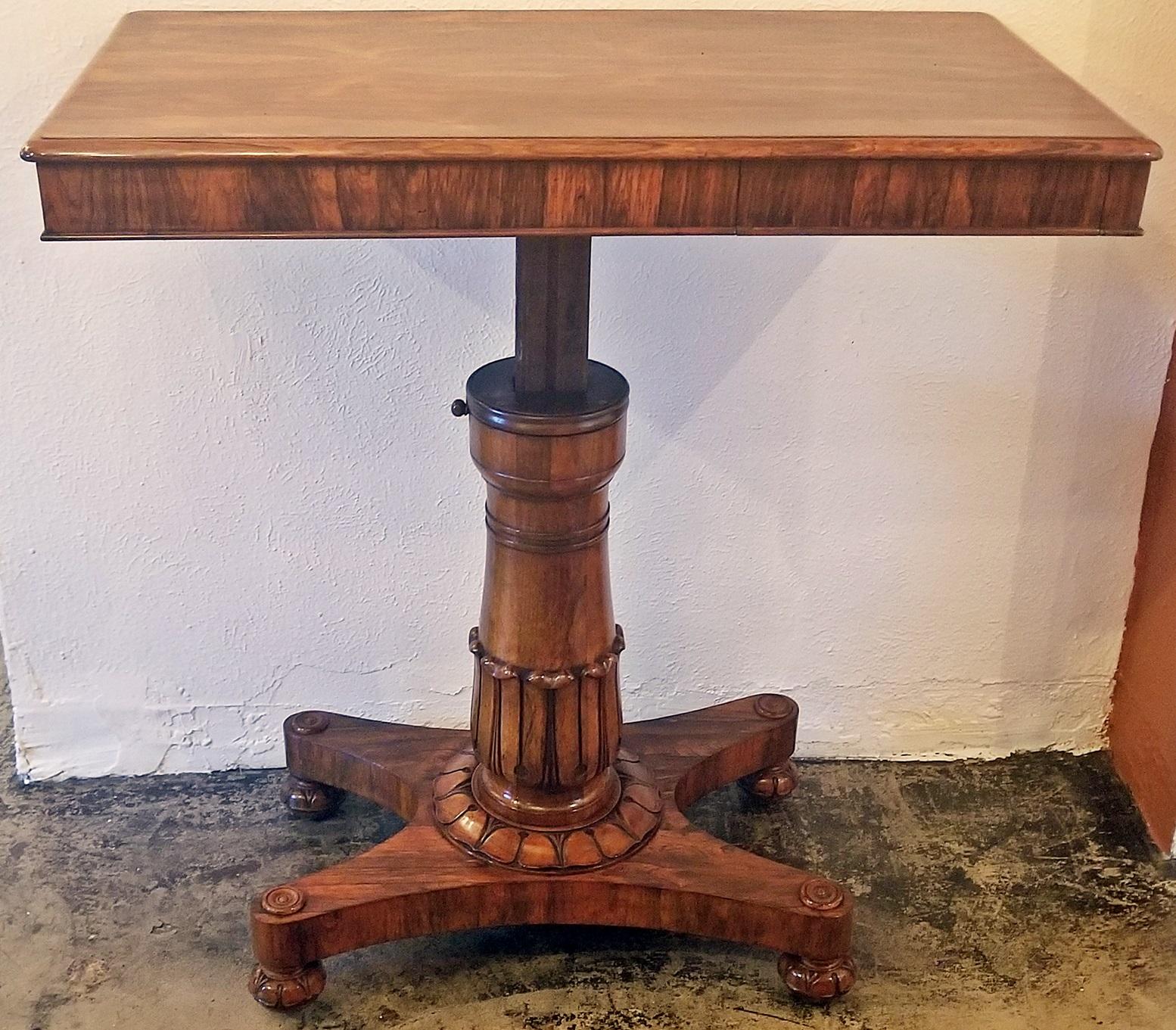 19th Century British William iv Telescopic Side Table In the Manner of Gillow's 3