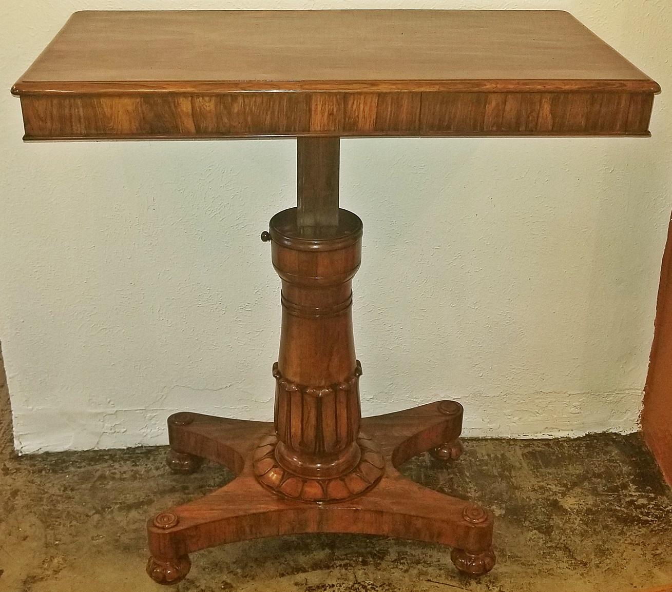 19th Century British William iv Telescopic Side Table In the Manner of Gillow's 4